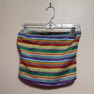 SHEIN Multicolor Striped Mini Skirt